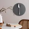 Zilver - Metaal - Lepel Akoestische PET Vilt - Rond klein -sfeer3