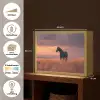 Paard - Wolken - Open veld Light Box met batterij (Wandlamp) middel -USP_websiteoverzichtNL