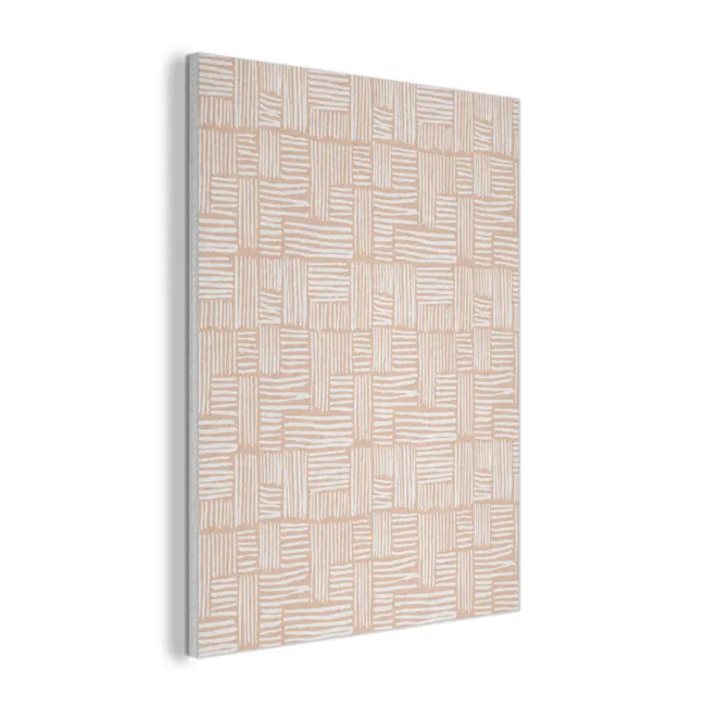 Strepen - Patroon - Terracotta PET vilt klein 836 -3d