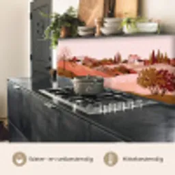 Heuvellandschap - Grafisch - Terracotta keuken achterwand 2 middel -usp_NL