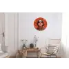 Vrouw - Kleurrijk - Dierenprint - Bloemen Wandcirkel aluminium klein -woonkamer