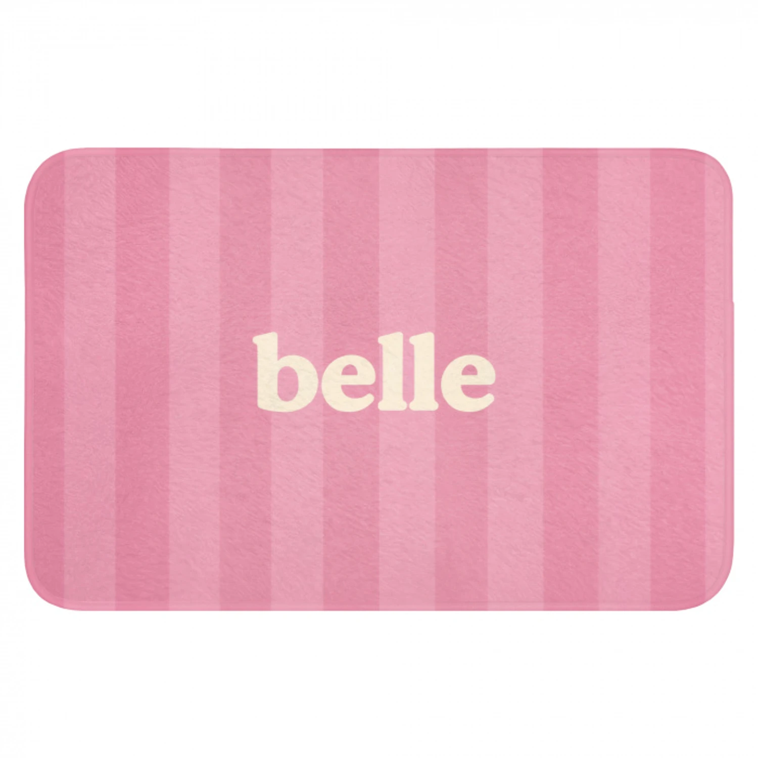Roze - Gestreept - Belle Badmat klein -3d