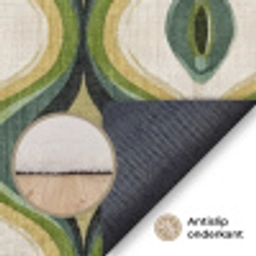 Abstract - Ritmisch - Groen Vloerkleed Rechthoek klein 1091 -uniquesellingpoint_antislip_NL_DE