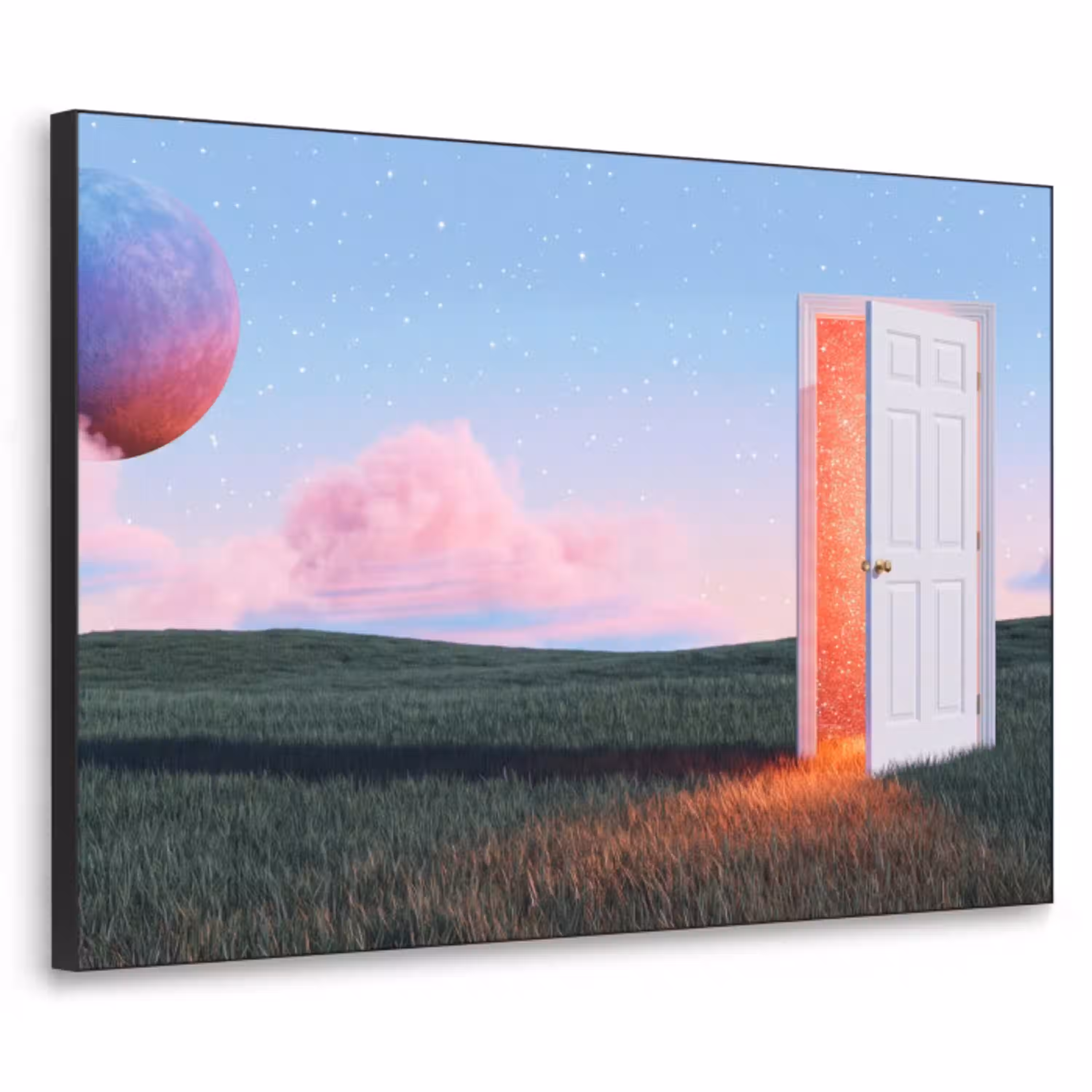 Deur - Fantasie - Ruimte Textielframe zwart klein -3d