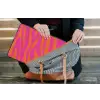 Zebraprint - Roze - Oranje - Dierenprint laptophoes neopreen klein -tas