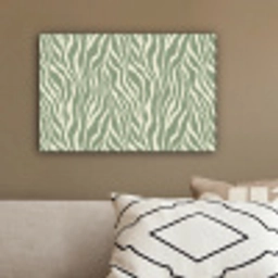 Zebra - Motief - Groen canvas 2cm klein 34 -sfeer3