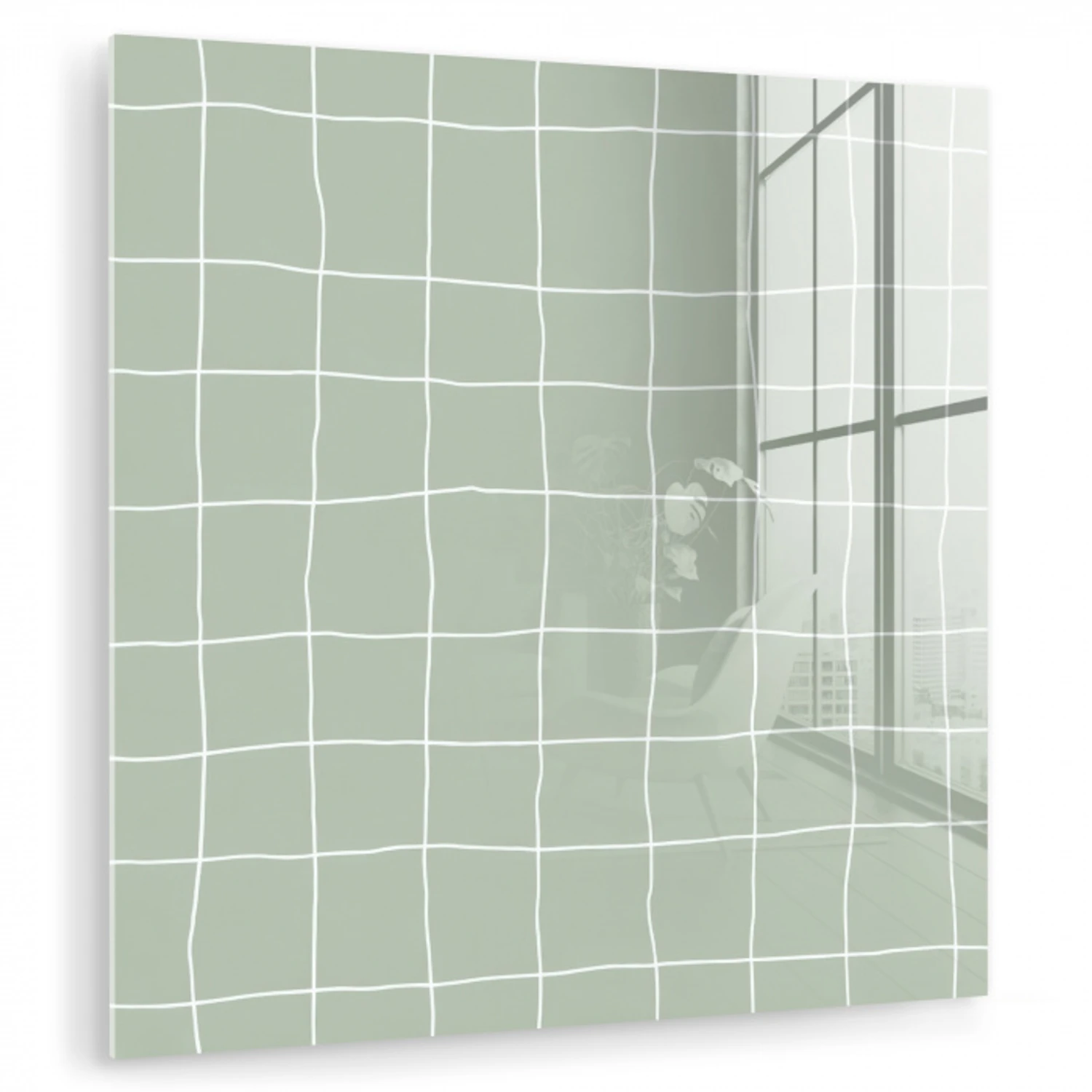 Ruitpatroon - Golvend - Groen plexiglas 5mm klein 11 -zzzproduct_nieuw