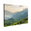 Rijstvelden - Bergen - Groen - Natuur canvas 2cm klein -z3d