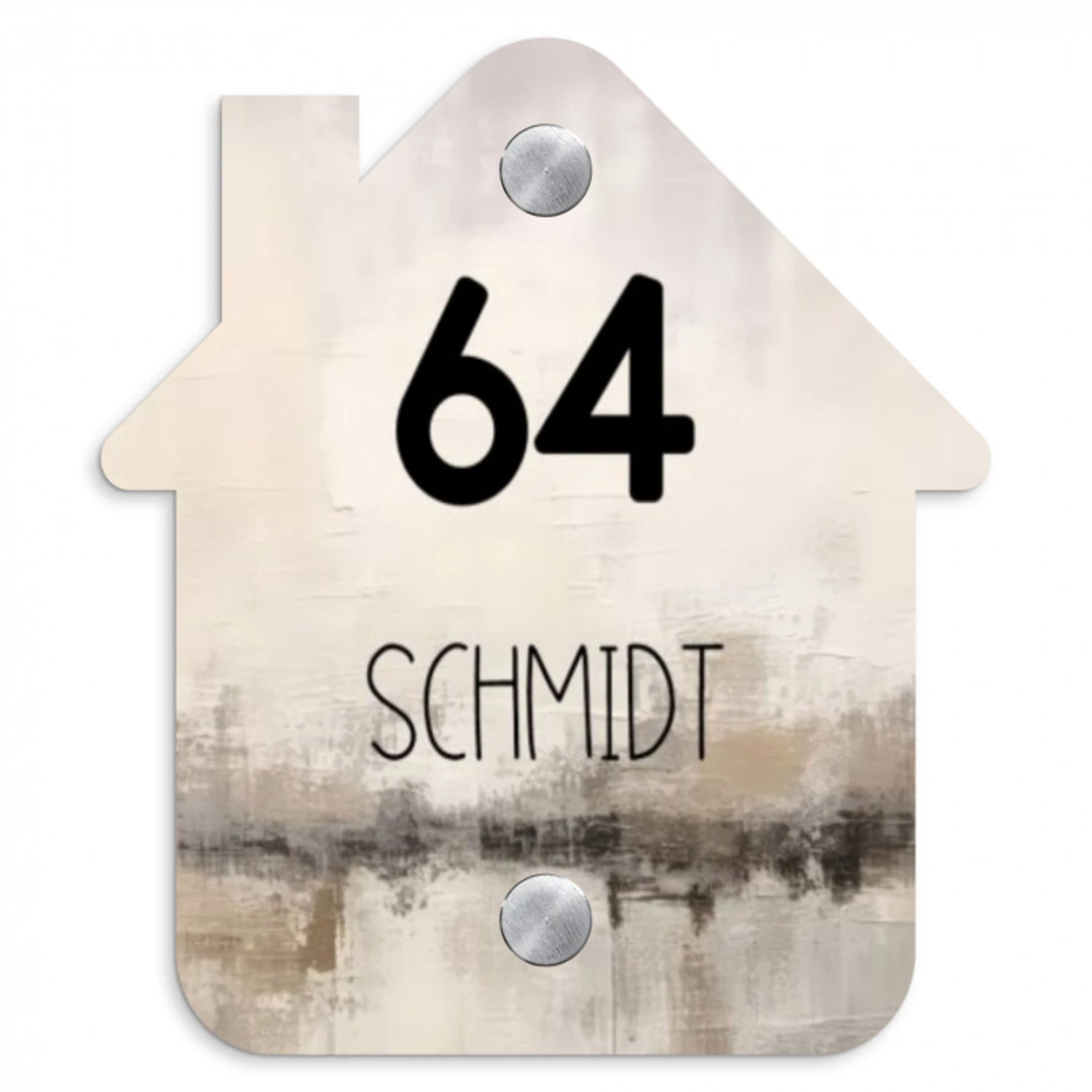 Geschilderd - Modern Naambord Huisje klein -3d