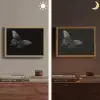 Vlinder - Zwart - Insect - Dieren Light Box met batterij (Wandlamp) middel -sfeer3