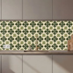 Patroon - Tegel - Groen keuken achterwand 2 middel 871 zz_3dshopping