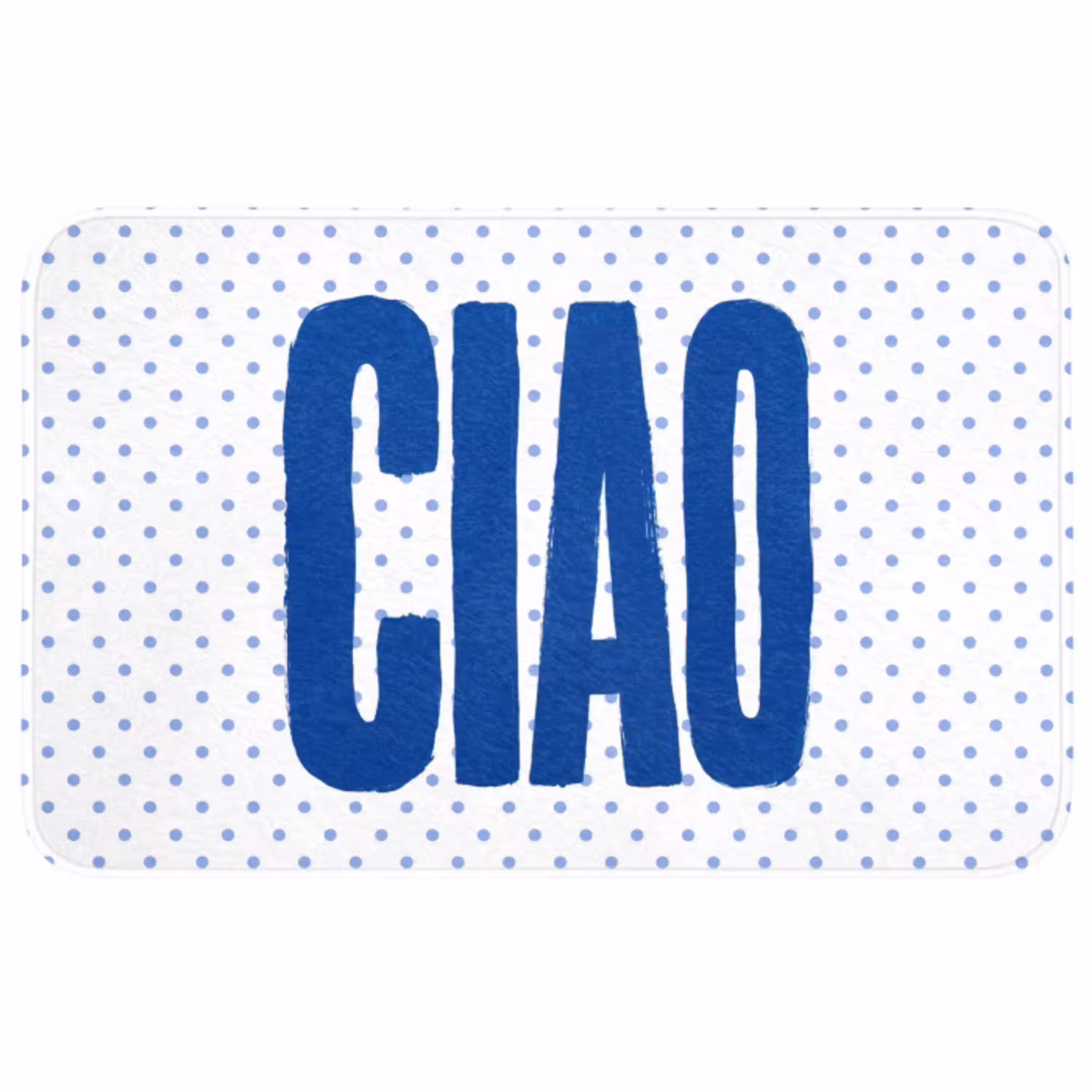 Ciao - Blauw - Stippen Badmat middel -3d