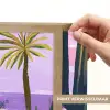 Huizen - Minimalistisch - Palmbomen - Kust Light Box met batterij (Wandlamp) middel -USP_websiteprintNL