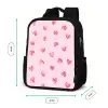 Roze hartjes Rugzak - Zwart middel -productfoto_formaten