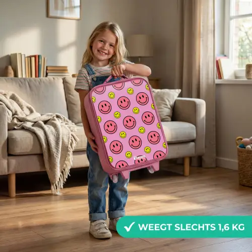 All smiles roze Kinderkoffer - Roze klein -sfeer2_NL