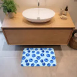 Bessen - Modern - Blauw Badmat klein 997 -sfeer1