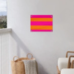 Strepen - Horizontaal - Roze tuinposter los doek klein 239 -sfeer8