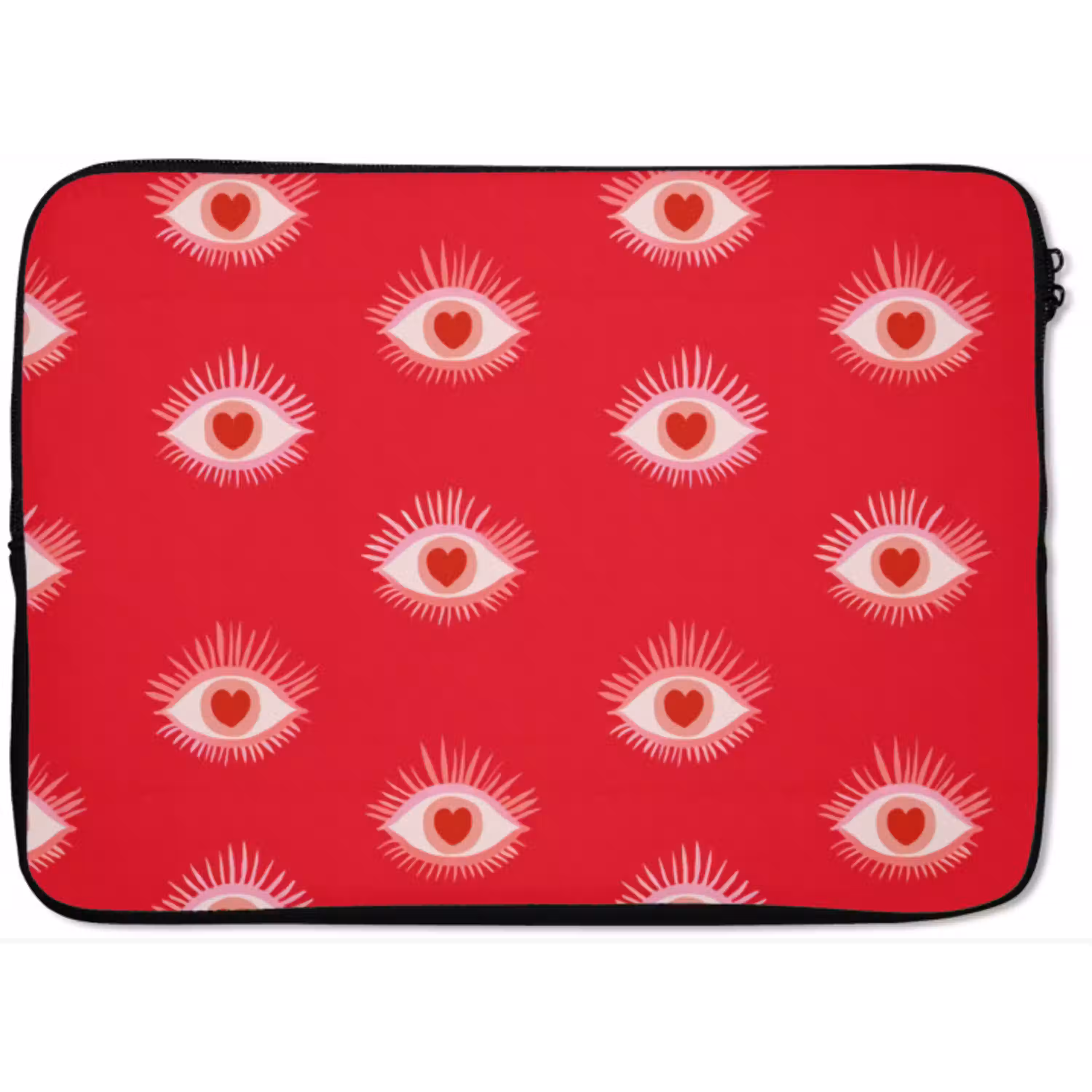 Ogen - Hart - Abstract - Rood - Roze laptophoes neopreen klein 279 -zkaufland3dotto
