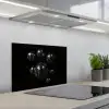 Discoballen - Minimalistisch - Zwart keuken achterwand spatscherm klein -3d_schuin