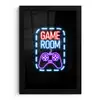Neon - Quotes - Game room - Controller - Zwart fotolijst zwart zonder passe partout klein -3d