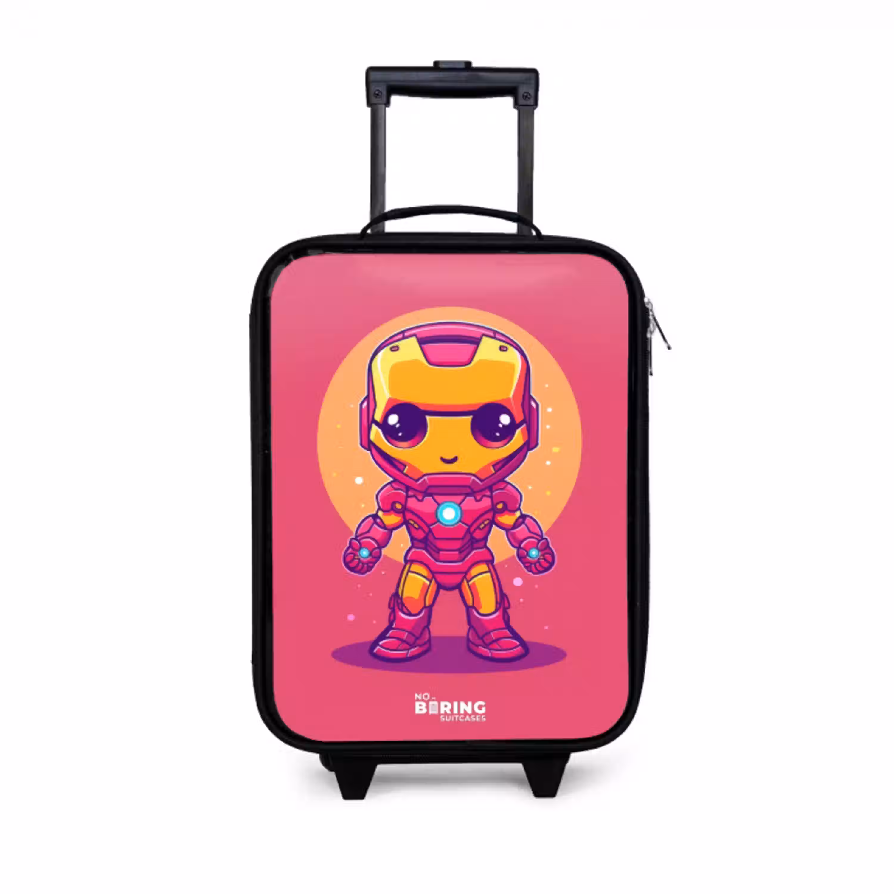 Roze ranger Kinderkoffer - Zwart klein -3d