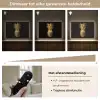 Ananas - Zwart - Goud - Luxe Light Box met batterij (Wandlamp) middel -USP_dimbaarNL