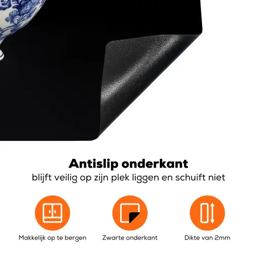 Delfts blauw - Bitterballen - Holland - Schaal Inductie beschermer vinyl 3mm klein -zzzzzzz-td-onderkant