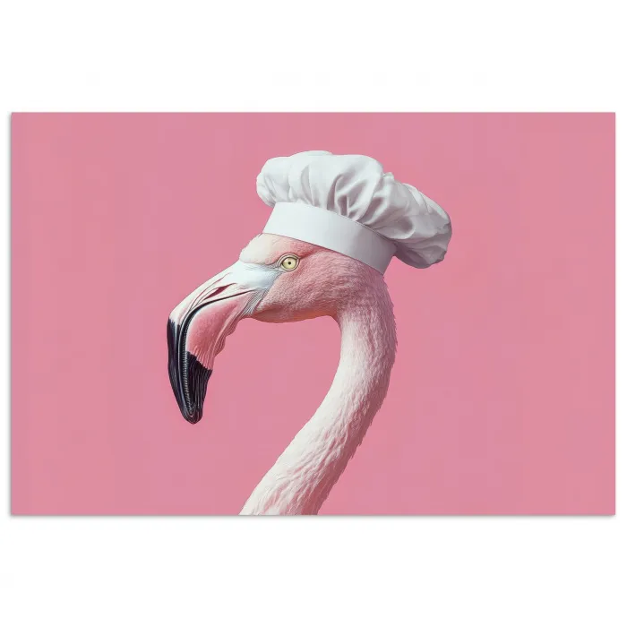 Flamingo - Roze - Koksmuts - Vogel poster papier klein -3d