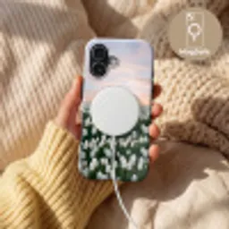 Tulpen - Landschap - Wit Toughcase MagSafe Apple iPhone 17 klein -USP_MagsafeV