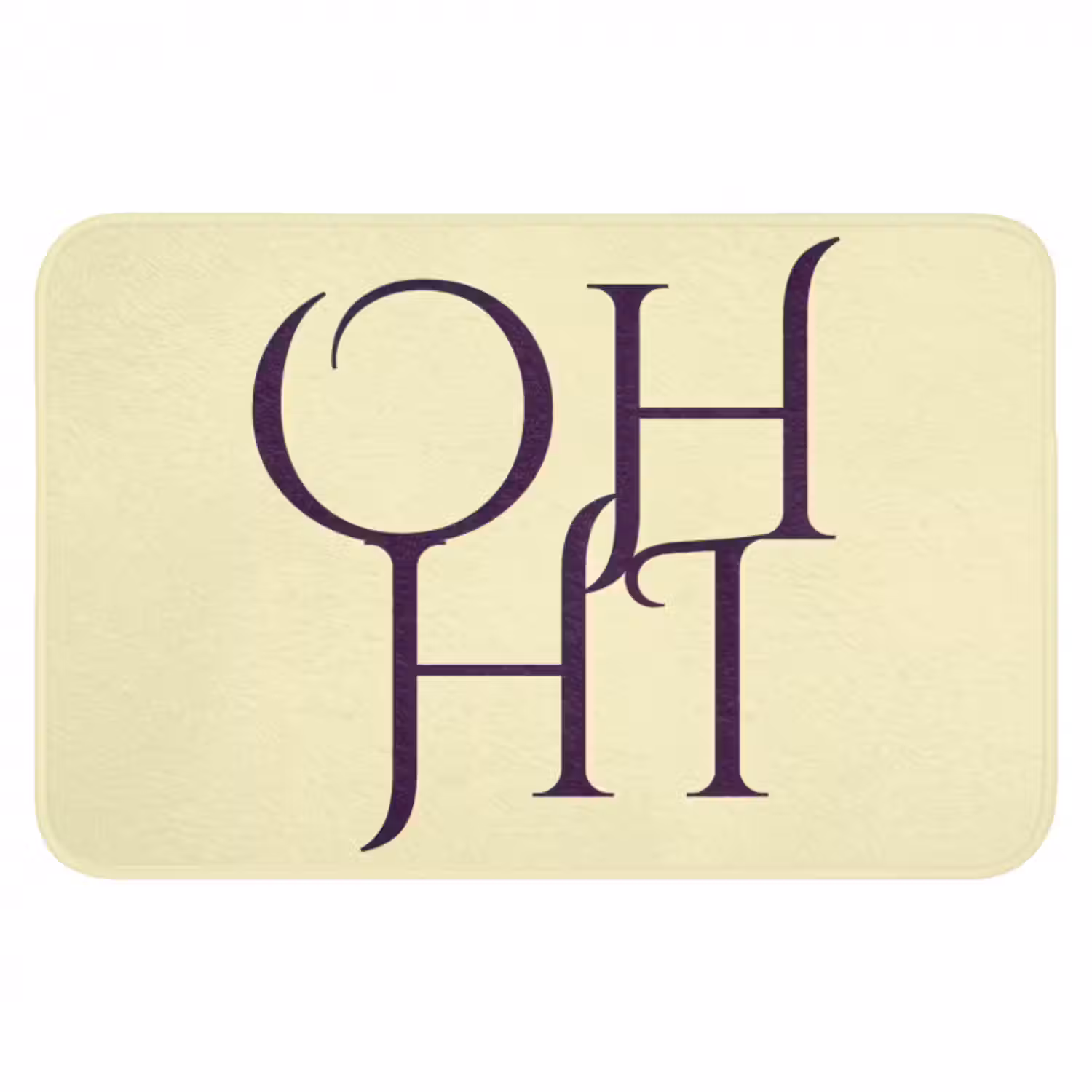 Badematte - Oh hallo - Gelb - Monogramm