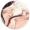 Steen - Marmer - Edelsteen - Abstract - Natuur - Roze Wandcirkel kunststof plaat 5mm dik klein -3d