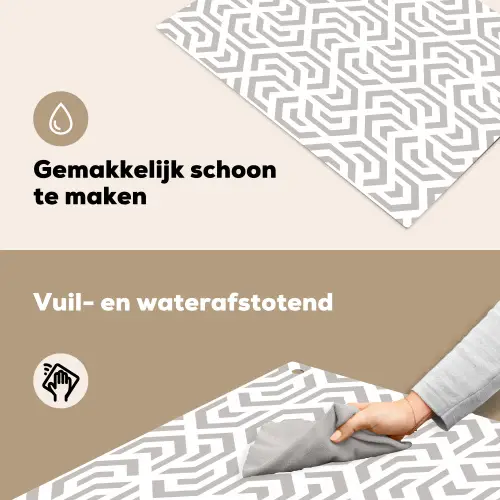 Grafisch - Patroon - Modern - Hexagon Inductie beschemer met haakjes klein 777 -ky-schoon-nl