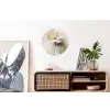 Bloem - Beige - Verf - Schaduw Wandcirkel aluminium klein -kantoor