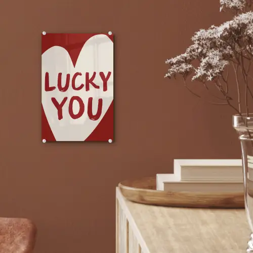 Lucky - Hart - Rood plexiglas 5mm klein -sfeer5