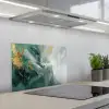 Groen - Modern - Marmer - Abstract keuken achterwand spatscherm klein -3d_schuin