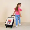 Rode robot met vierkant hoofd Kinderkoffer - Zwart klein -sfeer1