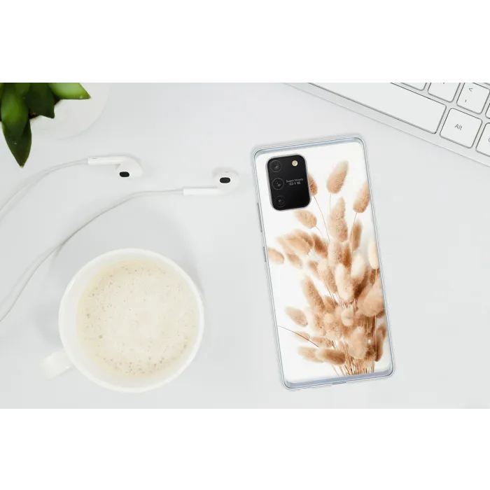 Pampasgras - Pluim - Wit - Beige Telefoonhoesje Samsung Galaxy S10 Lite klein -oordopS10Lite