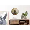 Kerstboom - Vintage - Kerst - Cadeau Wandcirkel aluminium klein -kantoor