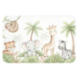 Dieren - Jungle - Pastel Badmat klein -3d