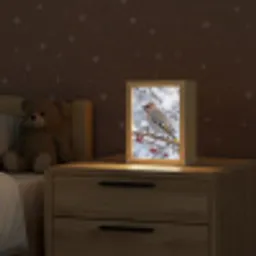 Pestvogel - Bessen - Winter - Natuur Light Box met kabel (Kinderlampje) klein -sfeer1_kind