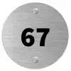 Metaal - Traditioneel Naambord Rond klein -3d