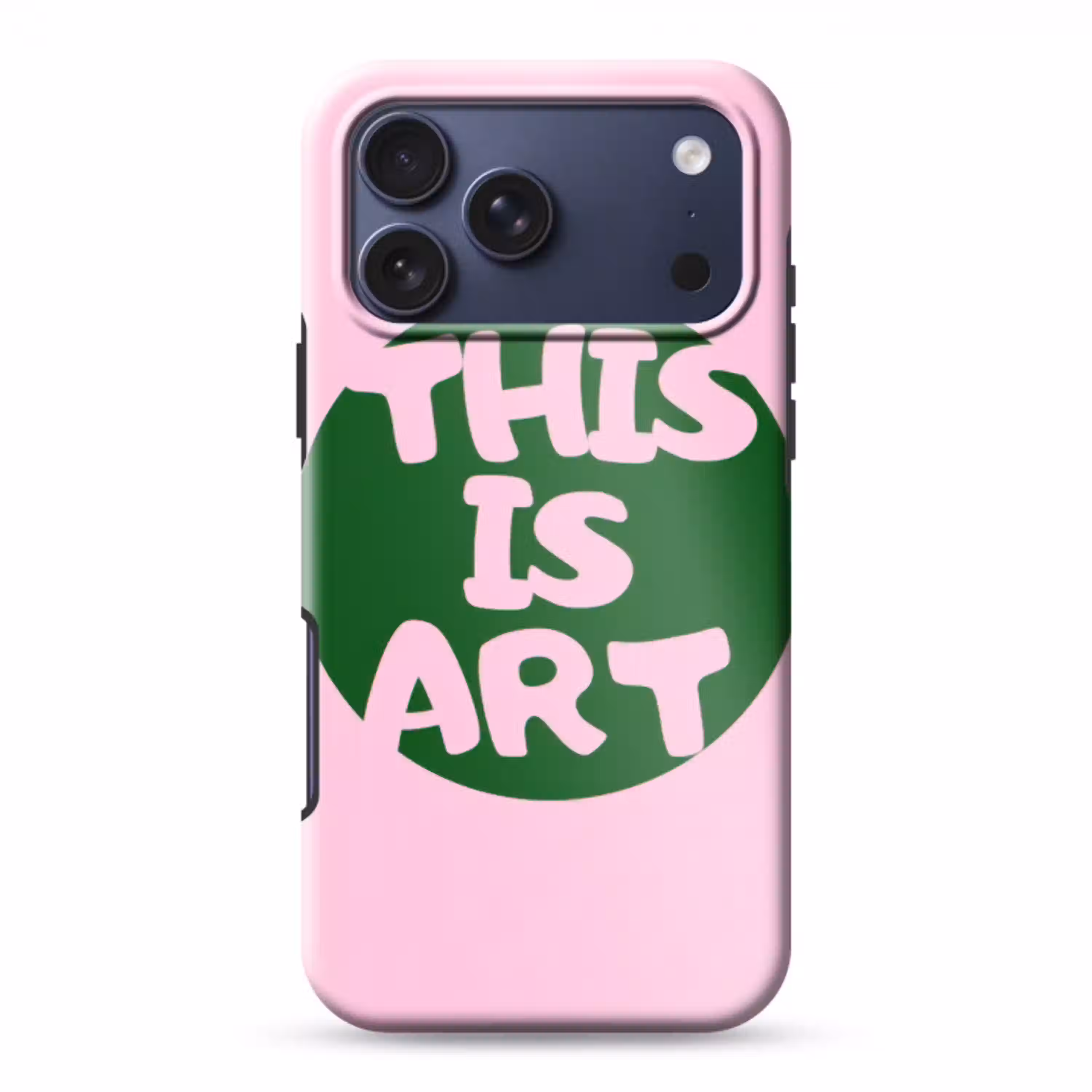 This is art - Tekst - Cirkel - Groen Toughcase MagSafe Apple iPhone 17 Pro Max klein -3d
