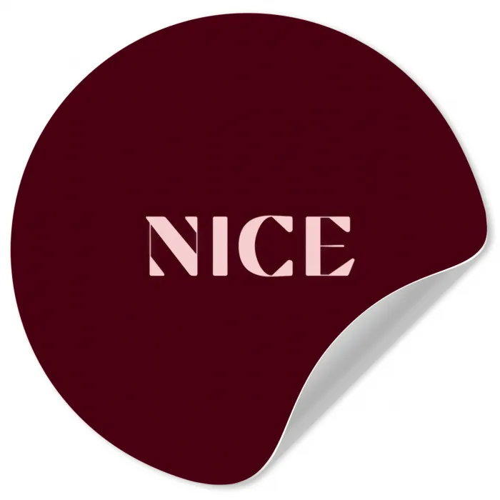 Nice - Bordeaux - Roze Wandcirkel behangsticker klein -3d