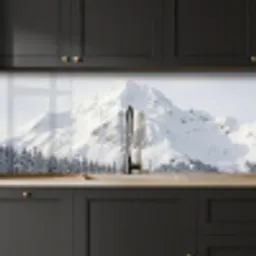 Berg - Sneeuw - Winter - Natuur - Wit keuken achterwand 2 middel -sfeer1