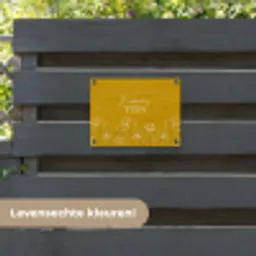 Mama's Tuin op Gele Achtergrond tuinposter los doek klein -sfeer3