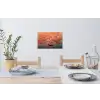 Zee - Boot - Wolken - Oranje Muursticker klein -eettafel