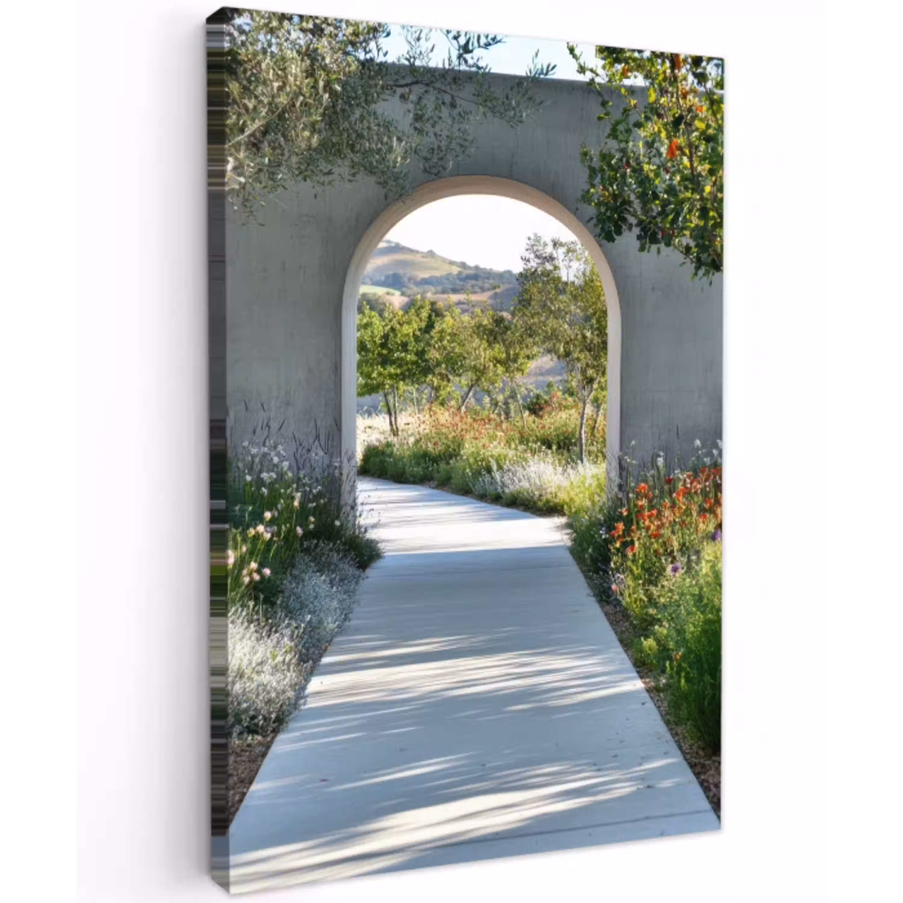 Doorkijk - Pad - Beton - Landschap canvas 2cm klein -z3d