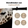 Giraffe - Dieren - Zwart - Portret - Dieren Wandkleed katoen middel -sfeer2