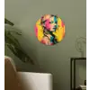 Vrouw - Verfstrepen - Gekleurd Wandcirkel plexiglas klein -sfeer3