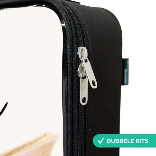 Snuffels met Tevreden Hoofd Kinderkoffer - Zwart klein -rits_NL